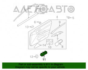 Controlul geamului electric din față stânga Infiniti G25 G35 G37 4d 06-14