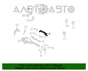 Mânerul ușii exterioare din față stânga keyless pentru Infiniti G25 G35 G37 4d 06-14