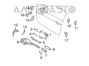 Ручка двери внешняя передняя правая keyless Infiniti G25 G35 G37 4d 06-14