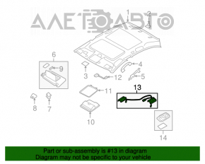 Plafonul de iluminare pentru pasagerul Infiniti G25 G35 G37 4d 06-14