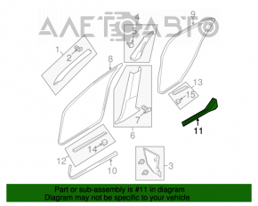 Capacul pragului din spate dreapta pentru Infiniti G25 G35 G37 4d 06-14