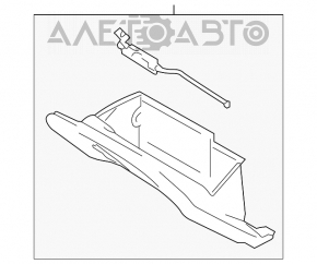 Перчаточный ящик, бардачок Infiniti G25 G35 G37 4d 06-14 черный