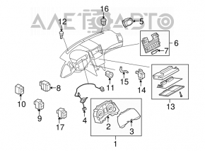 Panoul de instrumente pentru Infiniti G25 G37 4d 11-13 cu navigație