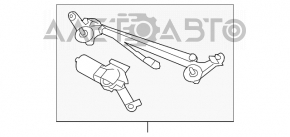 Matura trapezoidală cu motor pentru Infiniti G25 G35 G37 4d 06-14.