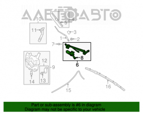 Matura trapezoidală cu motor pentru Infiniti G25 G35 G37 4d 06-14.