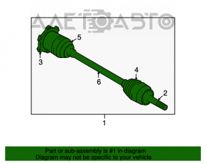 Ax cu roți spate stânga Infiniti G25 G35 G37 4d 06-14