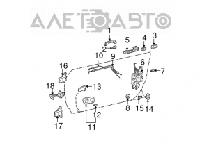 Balama usii sus spate stanga Lexus ES300 ES330 nou original OEM