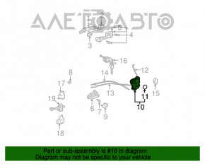 Blocarea ușii din față dreapta pentru Lexus GX470 03-09