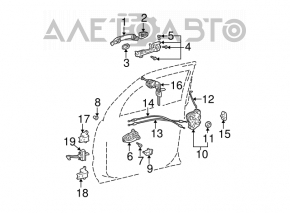 Петля двери верхняя передняя левая Lexus GX470 03-09