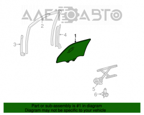 Стекло двери передней правой Lexus ES300 ES330