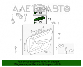 Controlul geamului electric din față, stânga, pentru Lexus ES300 ES330, cu capac bej.