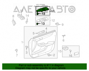 Controlerul geamului electric din partea dreapta față pentru Lexus ES300 ES330 auto, cu o placă bej.