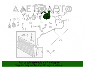 Compresorul de aer condiționat al Toyota Camry v30 2.4