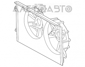 Difuzorul capacului radiatorului pentru asamblarea Toyota Solara 3.3 04-08, nou, neoriginal.