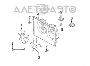 Motorul ventilatorului de răcire dreapta pentru Lexus ES300 ES330.