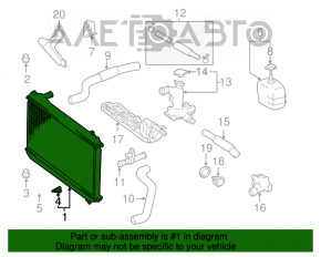 Radiatorul de răcire a apei pentru Lexus ES300 ES330