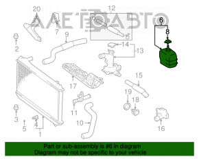 Расширительный бачок охлаждения Lexus ES300 ES330 без крышки