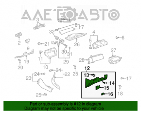 Capacul de bord inferior pentru genunchi, negru, pentru șofer, pentru Lexus ES300 ES330