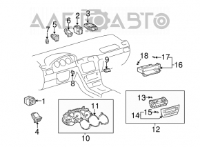 Tabloul de bord al modelului Lexus ES300 ES330