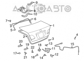 Capac portbagaj Lexus ES300 ES330 01-06 negru cu lovituri.