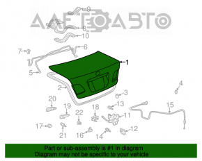 Capac portbagaj Lexus ES300 ES330 01-06 negru cu lovituri.