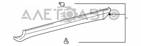 Bara stângă Lexus ES300 ES330 01-06 argintie este îndoită, suporturile sunt rupte.