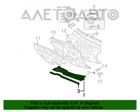 Grila stergatoarelor din plastic pentru Lexus ES300 ES330