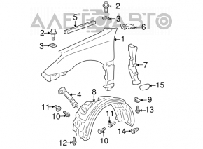 Captuseala aripa dreapta fata Lexus ES300 ES330 nou original OEM