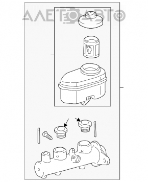Главный тормозной цилиндр Toyota Solara 04-08 3.3