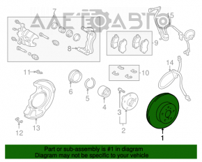 Placa de frână față dreapta Lexus RX300 98-03