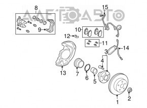 Senzor ABS dreapta față pentru Lexus RX300 RX330 RX350 RX400h 04-09