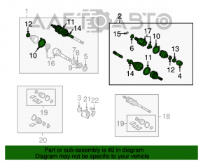 Articolul de transmisie a fost rupt pe partea stângă față a mașinii Lexus ES300 ES330, cu manșonul exterior al articulației de transmisie rupt și manșonul interior crăpat.