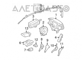 Modulul computerizat al airbag-urilor SRS pentru pernele de siguranță Lexus ES300 ES330 pentru reprogramare.