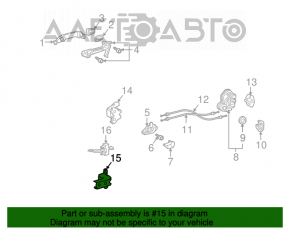 Buclele ușii din spate dreapta jos Toyota Prius 2004-2009, noi, originale OEM.