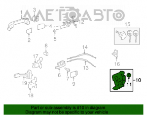 Замок двери передней левой Toyota Rav4 13-18