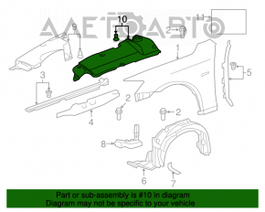 Накладка двигателя левая Lexus IS250 IS300 IS350 06-13