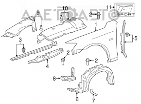 Capac aripa stânga pentru Lexus IS250 IS300 IS350 06-13