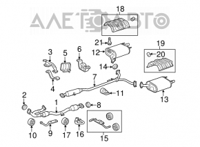 Silentioză spate cu teacă dreapta pentru Toyota Camry v40 3.5