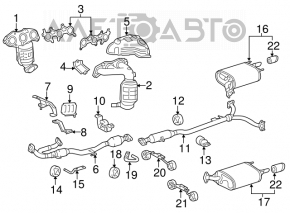 Linia de evacuare intermediară pentru Toyota Avalon 05-12.