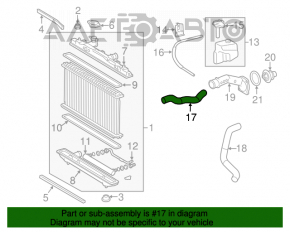 Racordul de răcire superior pentru Lexus ES350 07-12