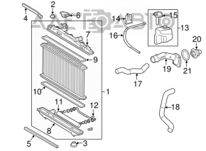 Racordul de răcire superior pentru Lexus ES350 07-12