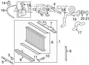 Furtunul de răcire inferior Toyota Camry v40 2.4, hibrid, nou, original OEM