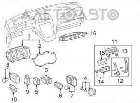 Магнитофон, Монитор, CD-changer, Радио, Панель Lexus ES350 08-11