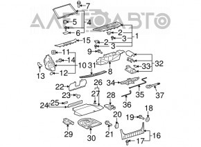 Spumă de polistiren sub instrumentul stâng Lexus ES350 07-12