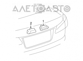 Iluminarea capacului portbagajului stânga Lexus IS250 IS300 IS350 06-13
