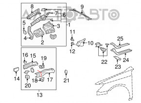 Распорка передних стаканов Lexus ES350 07-12