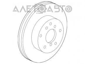 Placă de frână față stânga Toyota Camry v50 12-14 SUA 27.8mm