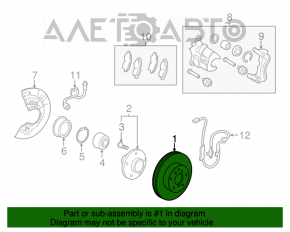 Placă de frână față dreapta Toyota Camry v40 295/28mm ruginită.