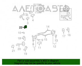 Ușa computerului din spatele stâng al Lexus GS300 GS350 GS430 GS450h 06-11