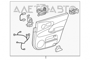 Panoul ușii din spate dreapta pentru Lexus GS300 GS350 GS430 GS450h 06-07, maro cu bej.